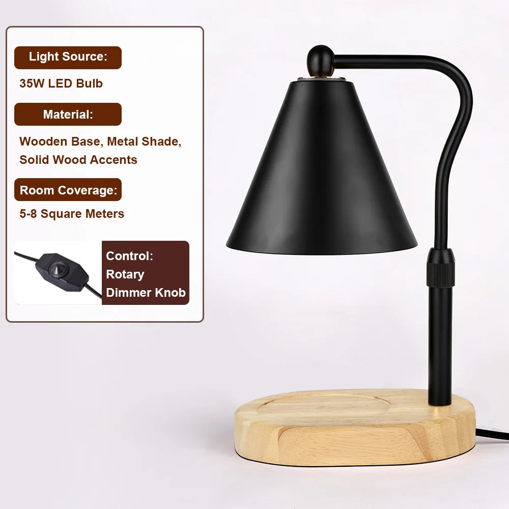 Candle Warmer Lamp with Timer Dimmable Candle Lamp Warmer Glass Candle Warmer Adjustable Candle Light Cozy Bedroom Home Decor