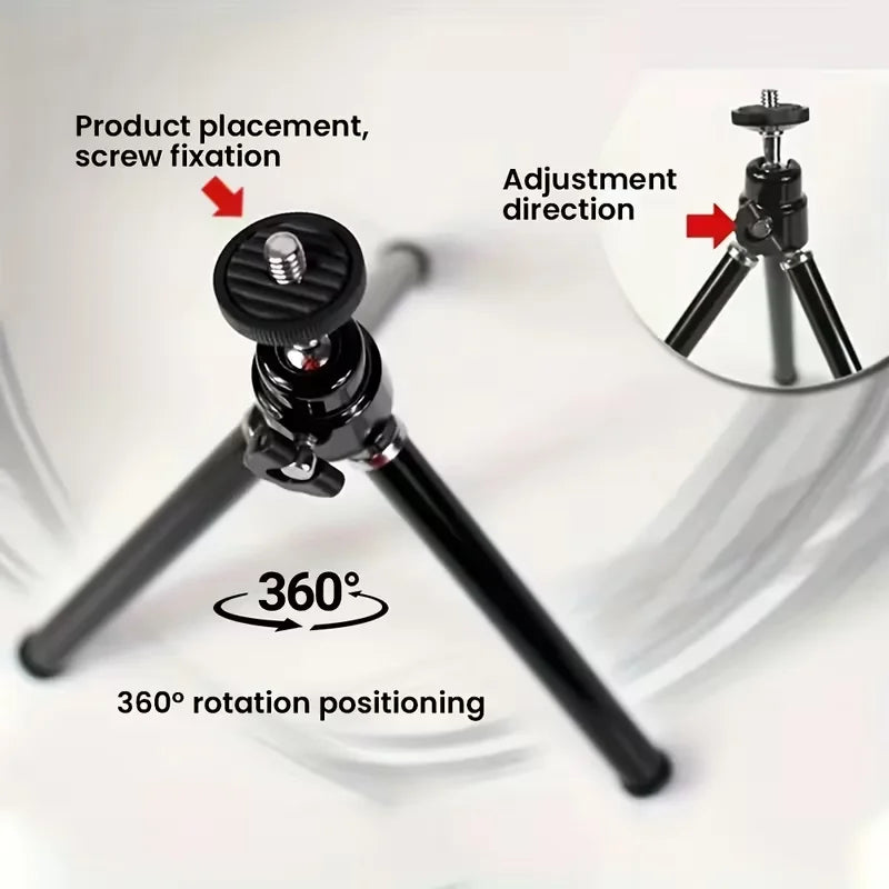 Universal Projector Tripod Mini for HY300 PRO+ HY310 HY320 MINI TP360 360° Rotatable Adjustable Height Portable Aluminum Alloy