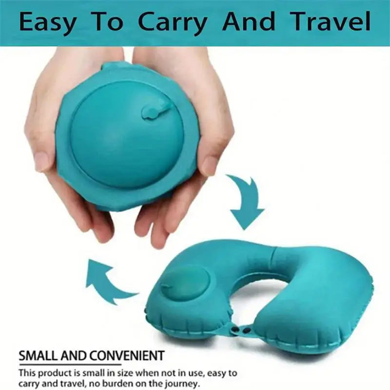 Inflatable Portable Neck Pillow U-shaped Pillow That Can Be Stored And Self Filled Suitable For Outdoor Travel Business Trips