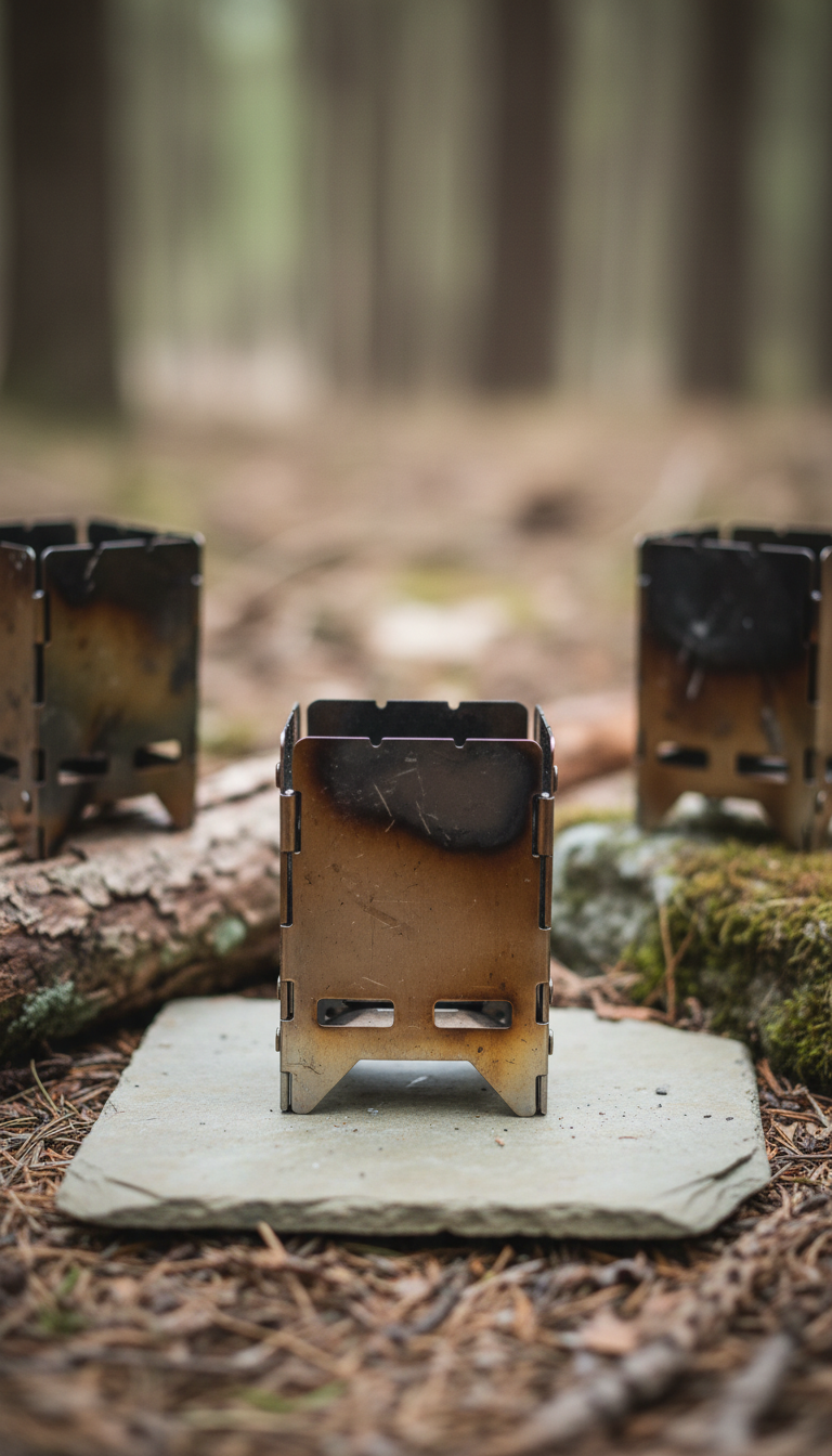 Foldable Titanium Camp Stove for Ultralight Trekking